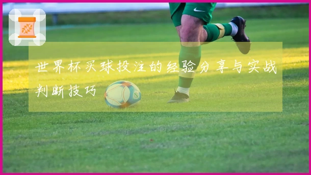 世界杯买球投注的经验分享与实战判断技巧